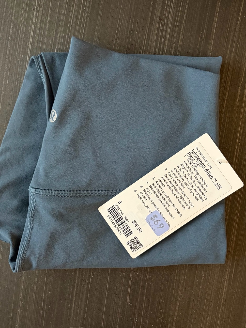 NWT Lululemon Align Pant 25” - Slate Blue